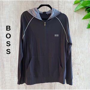 Hugo Boss Black and Gray Hoodie